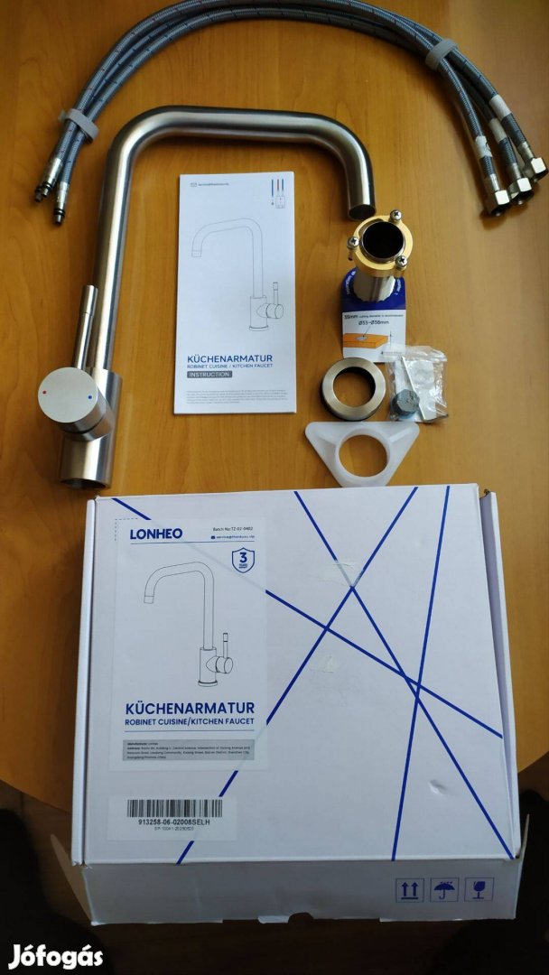 Alacsony nyomású rozsdamentes acél konyhai csaptelep