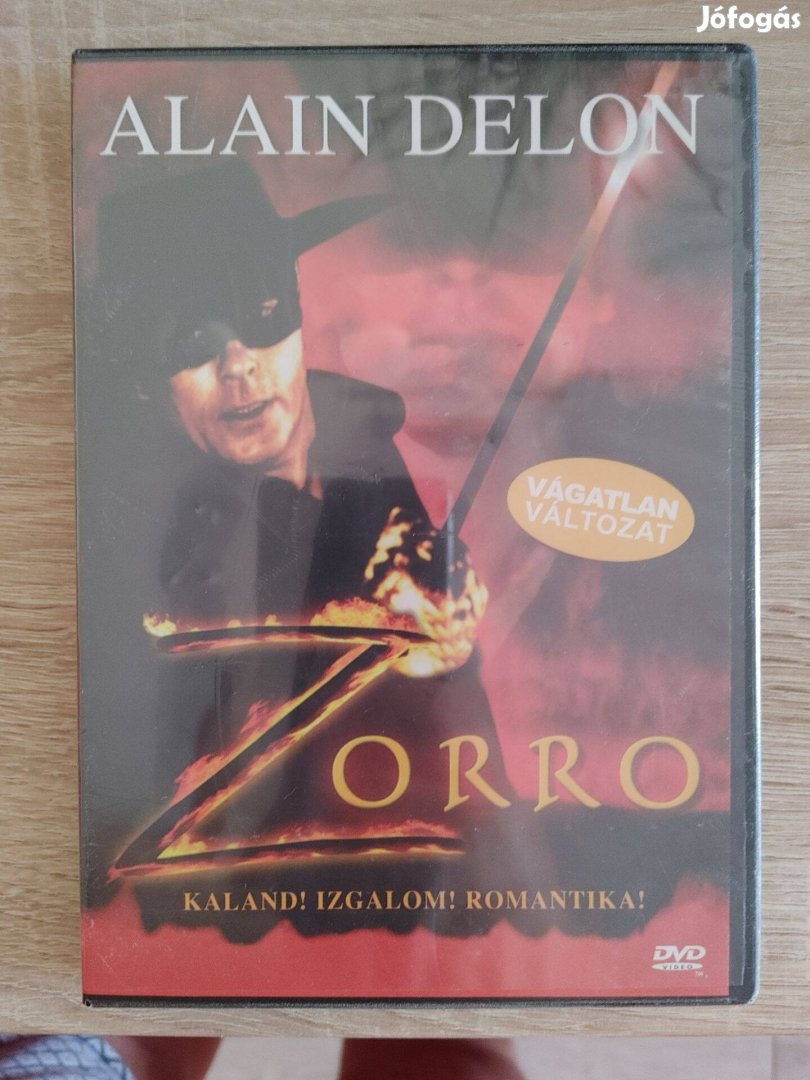 Alain Delon Zorro bontatlan celofános DVD film