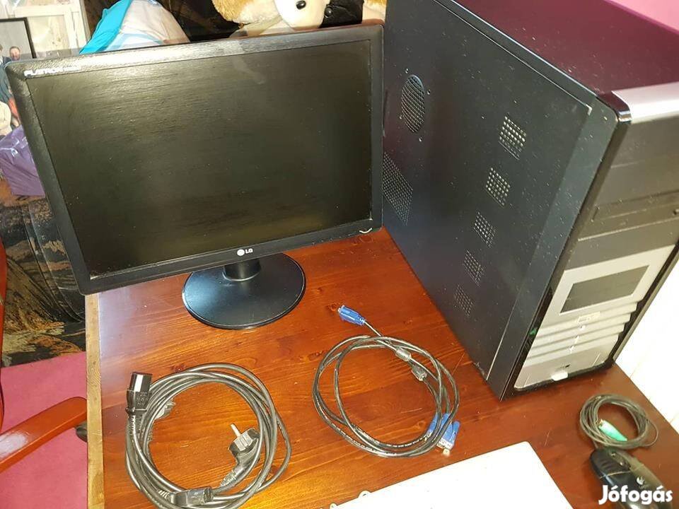 Alap számítógép szett (LG monitor gépház kábelek billenytyűzet egér)