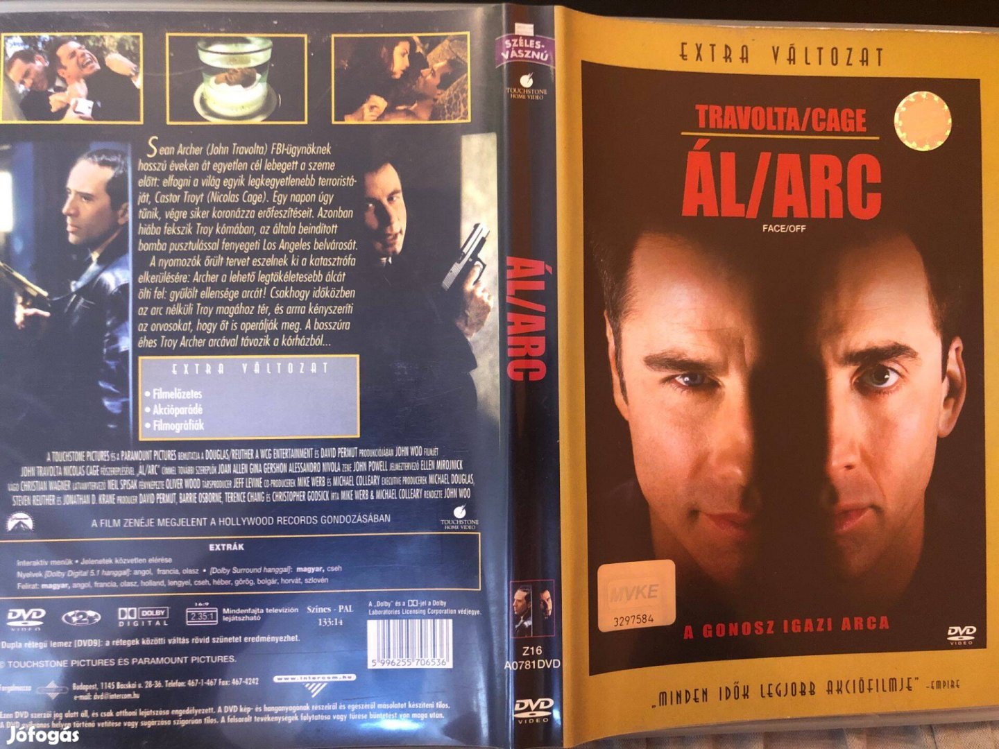 Álarc (karcmentes, extra változat, John Travolta) DVD