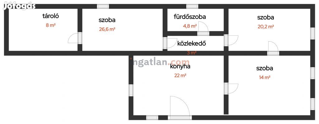 Albertirsa, 80 m2-es családi ház, 2493 m2-es telekkel eladó., 80