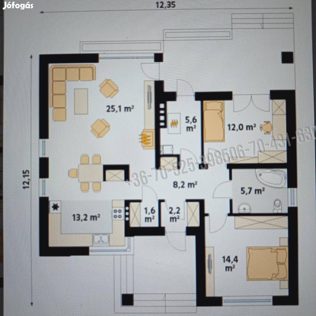 Albertirsán vagy egyéb telken téglafalazatú újépítésű