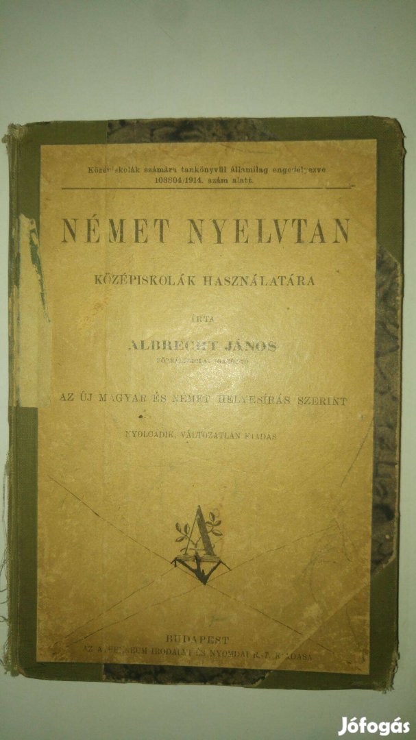 Albrecht János Német nyelvtan