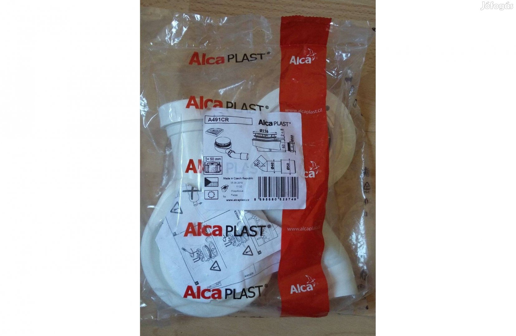 Alcaplast A491CR zuhanytálca lefolyókészlet, króm Eladó!