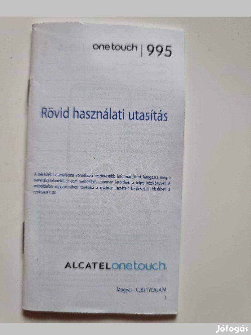 Alcatel one touch 995 Ultra magyar nyelvű Használati útmutató eladó