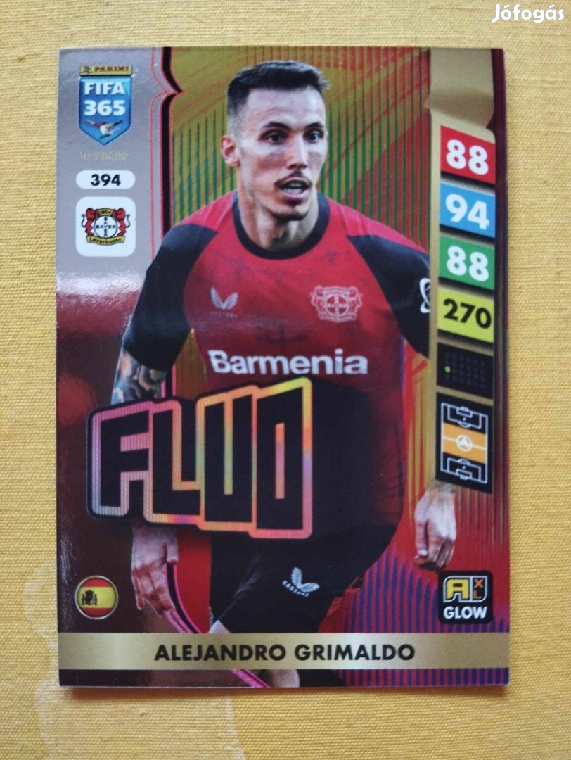 Alejandro Grimaldo (Leverkusen) FIFA 365 2025 GLOW Fluo focis kártya