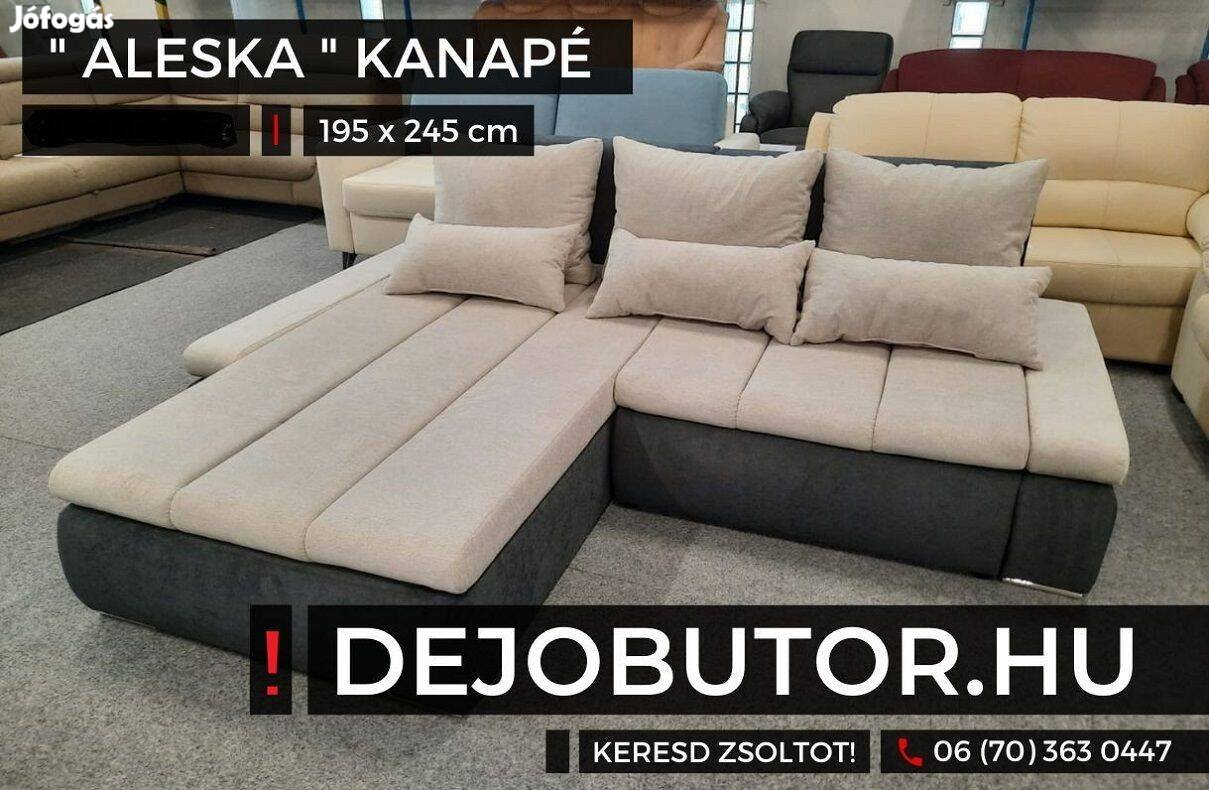 Aleska I sarok kanapé bútor ülőgarnitúra bézs 244x195 cm