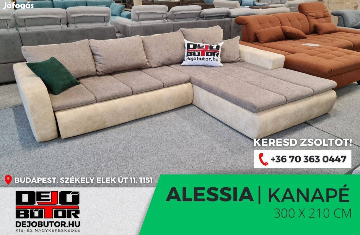 Alessia sarok bézs kanapé bútor ülőgarnitúra szivacsos 300x210 cm