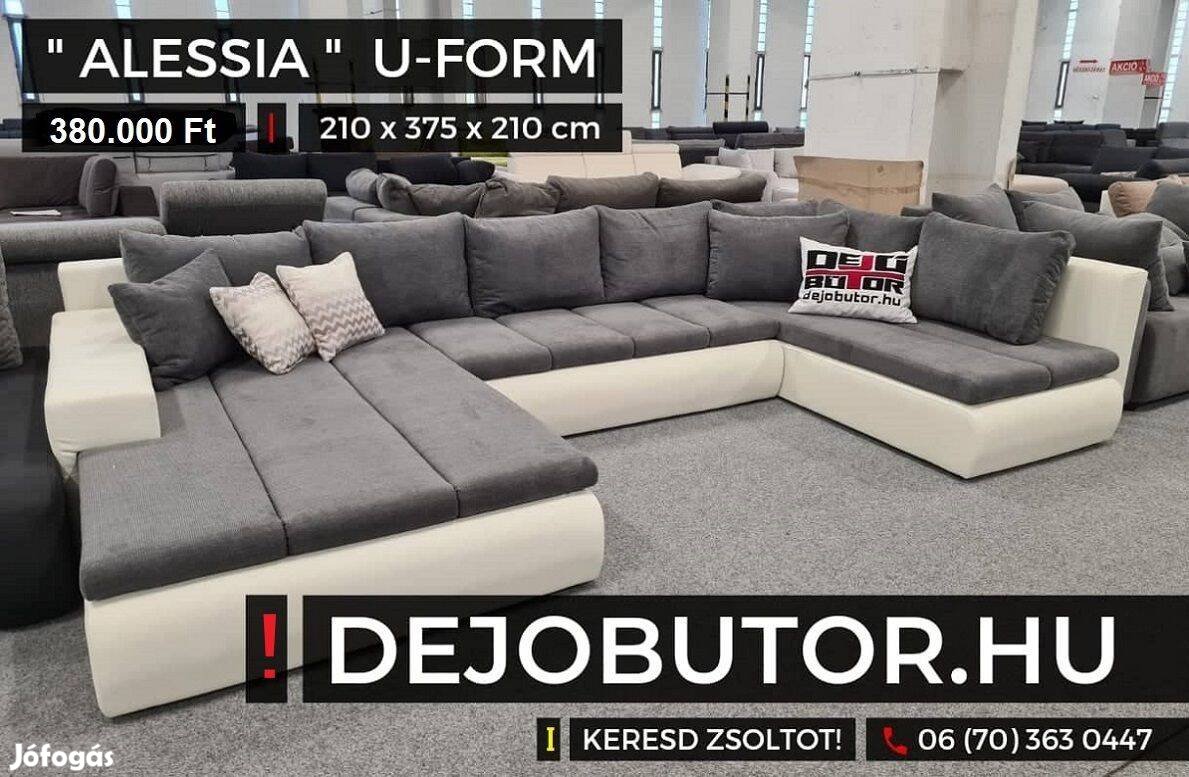 Alessia sarok szivacsos kanapé ülőgarnitúra 210x375x210 cm ualak gray