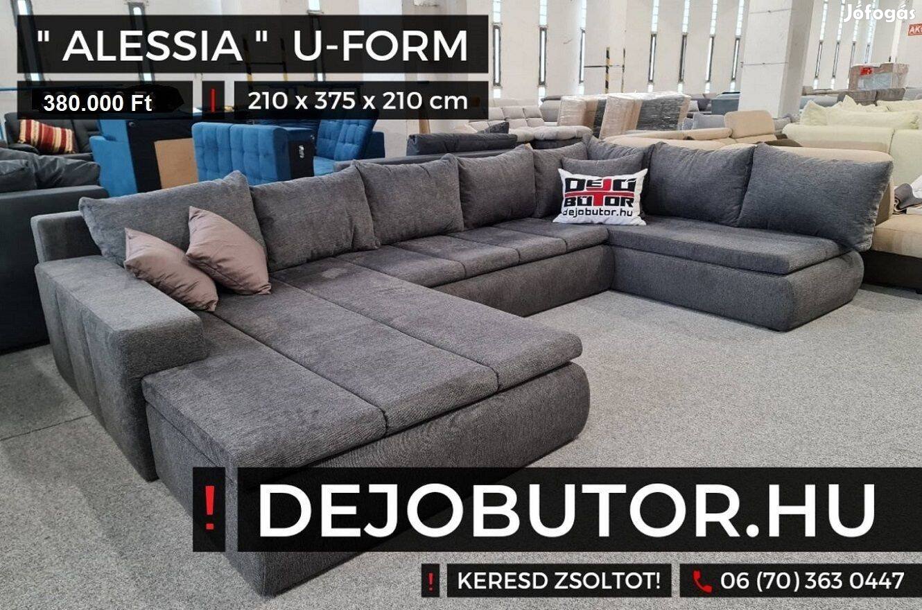 Alessia ualak kanapé ülőgarnitúra 210x375x210 cm ágyazható