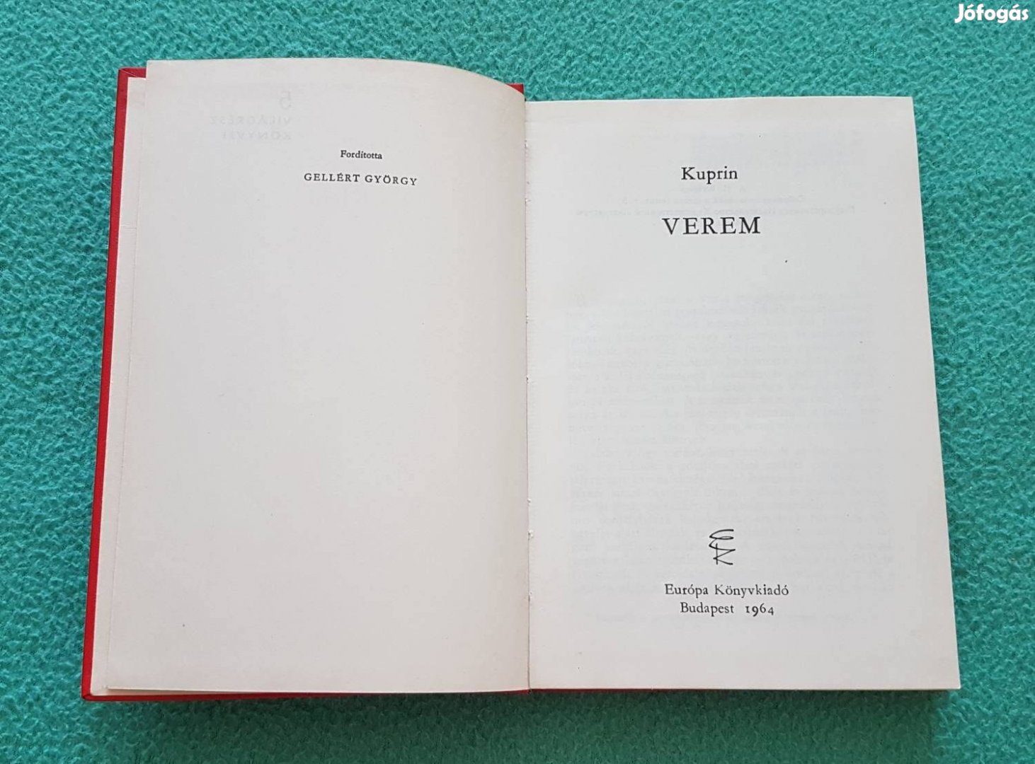 Alexander Ivanovics Kuprin: Verem könyv (Európa Könyvkiadó)