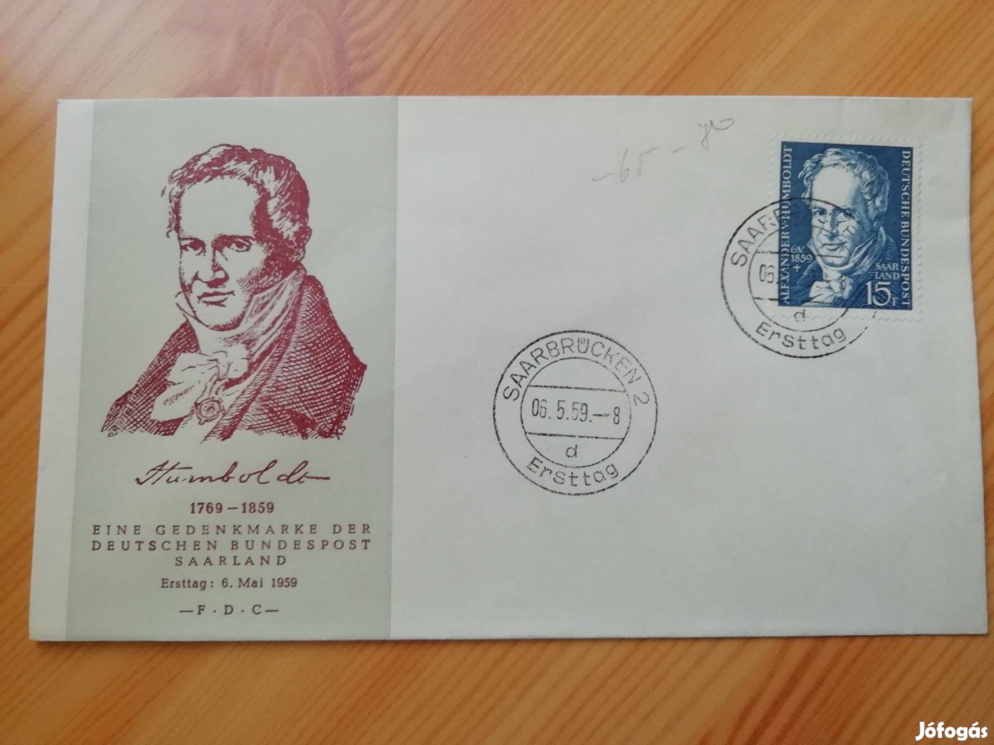 Alexander von Humboldt Német FDC III 1959-es