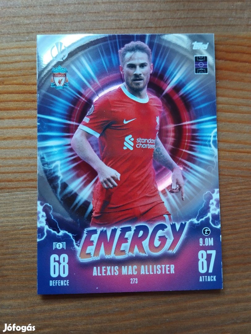 Alexis Mac Allister Liverpool Energy Bajnokok Ligája Extra 2023 kártya