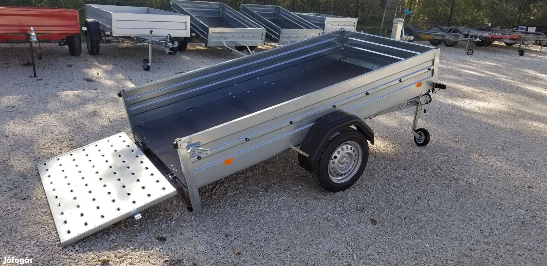 Alfa 12513MN.75FAB Új 244x125cm Billenős + Feljáróhátsóajtóval 750kg
