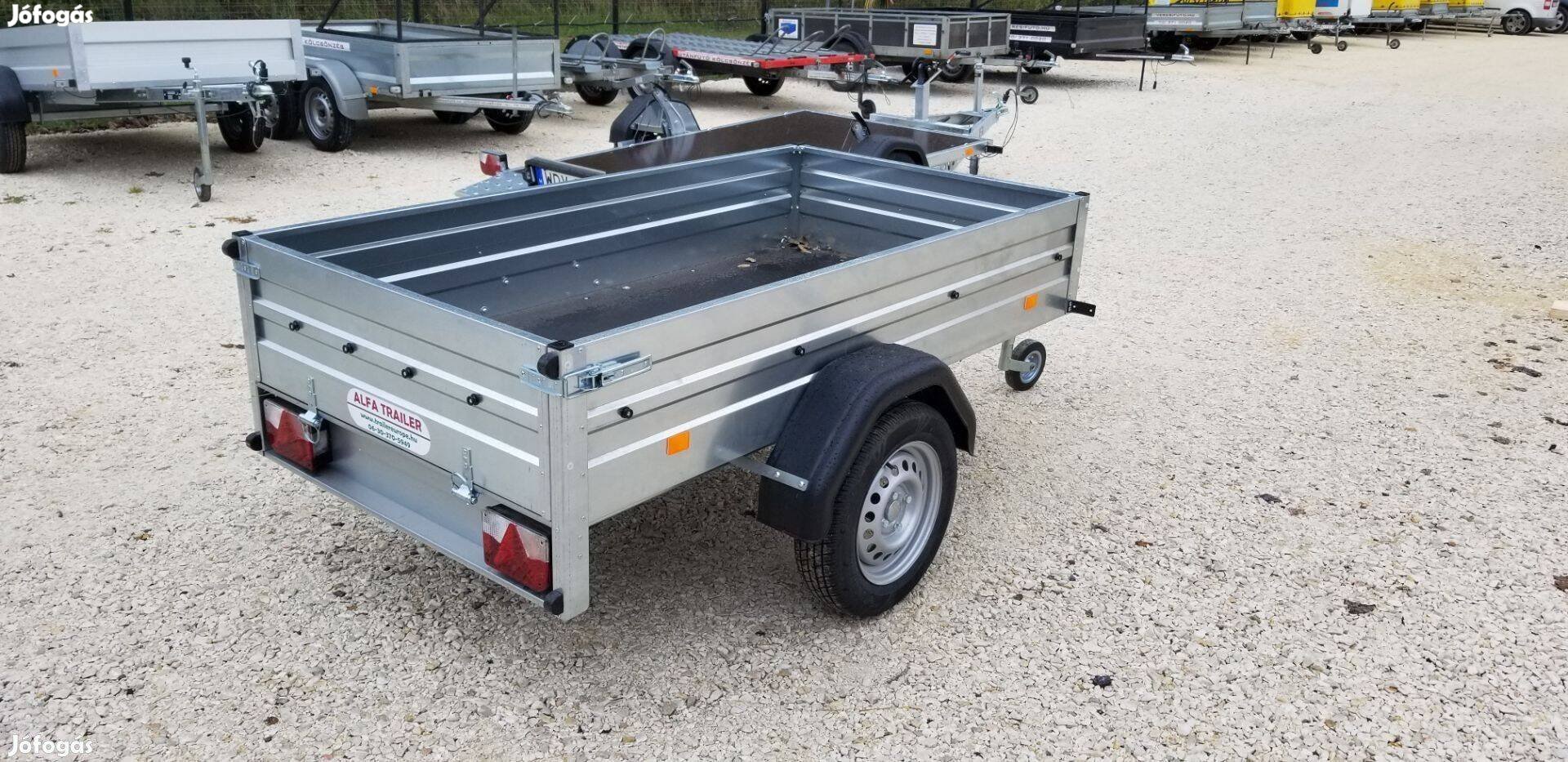 Alfa 12513MN.75 Új nyitott utánfutó 244x125cm 750kg