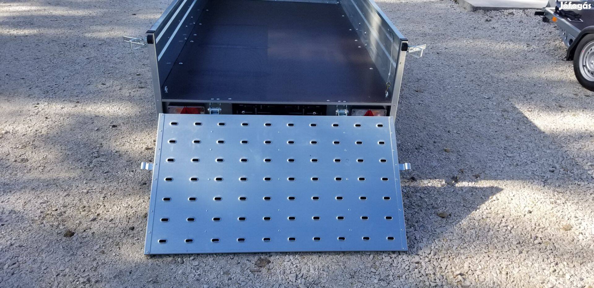 Alfa 13015MN.75FAB Új 294x144cm Billenős + Feljáróhátsóajtóval 750kg
