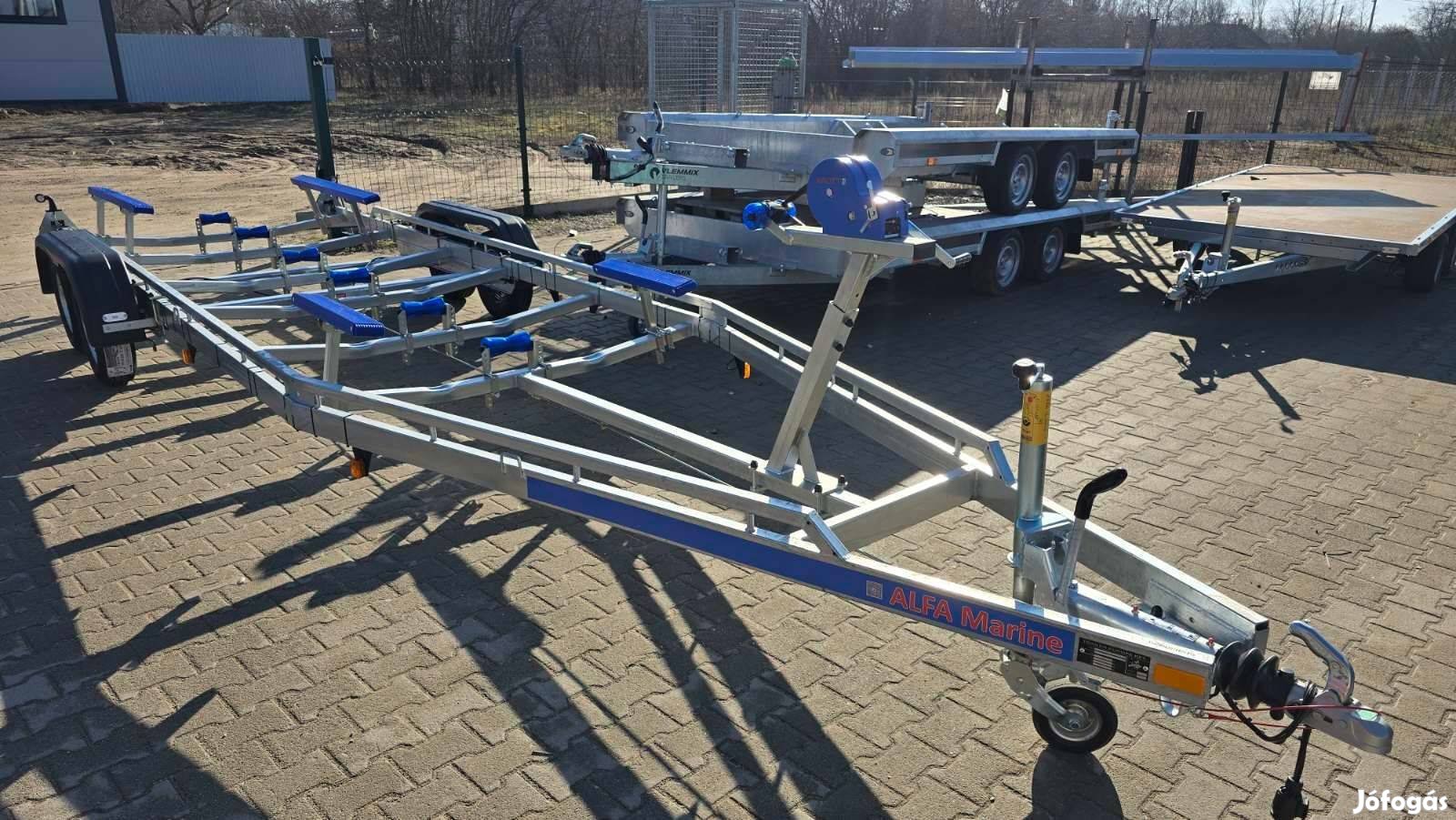 Alfa Marine T-48125HP.300A Duplatengelyes Hajószállító 245x810cm 3000k