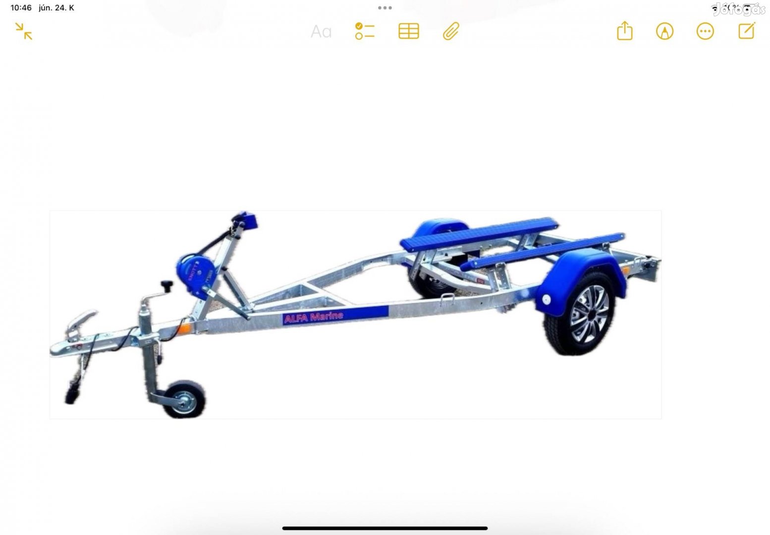 Alfa Marine trailer jet ski, kishajó utánfutó