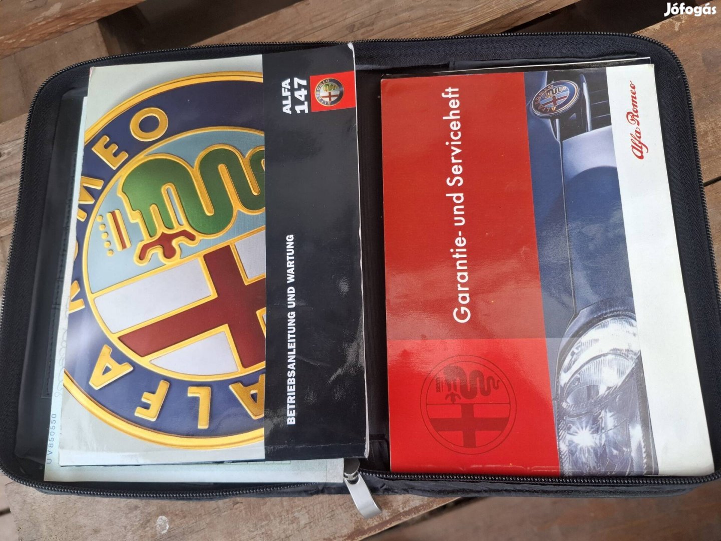 Alfa Romeo 147 mappa, irattartó, szervízkönyv tartó