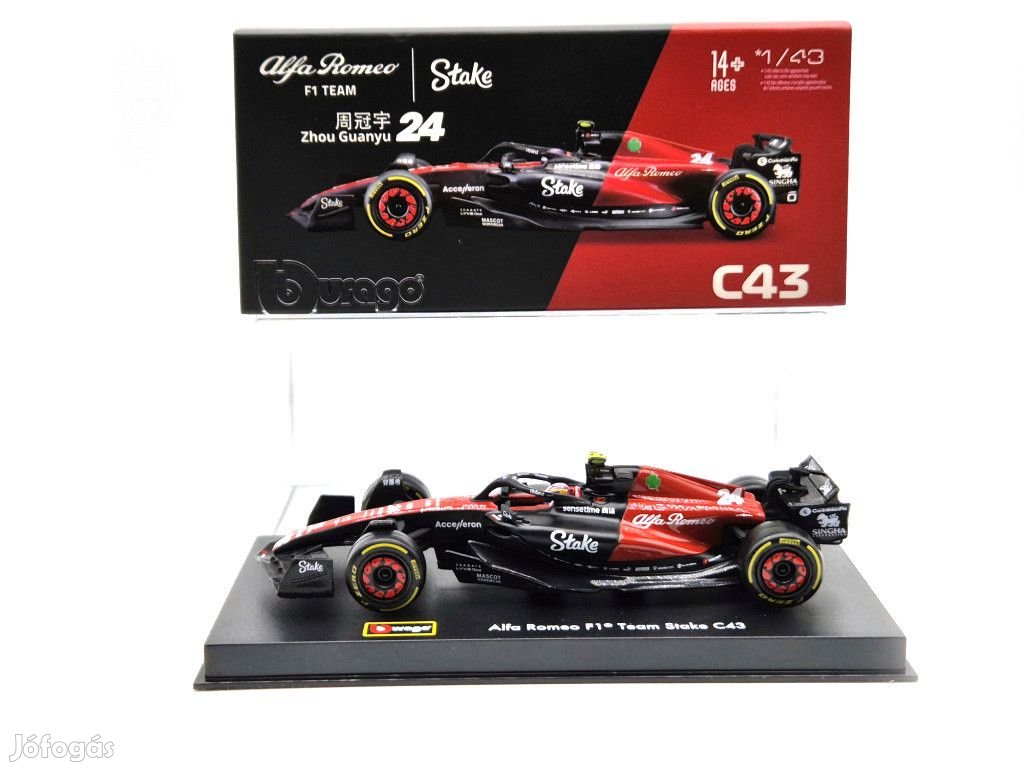 Alfa Romeo C43 Team Stake F1 #24 (2023) - Guanyu Zhou - PILÓTÁVAL -