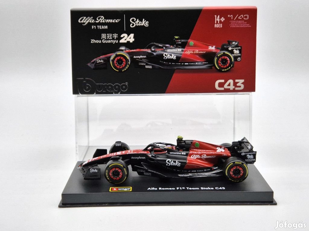 Alfa Romeo C43 Team Stake F1 #24 (2023) - Guanyu Zhou - PILÓTÁVAL -