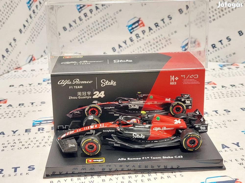 Alfa Romeo C43 Team Stake F1 #24 (2023) - Guanyu Zhou - PILÓTÁVAL -