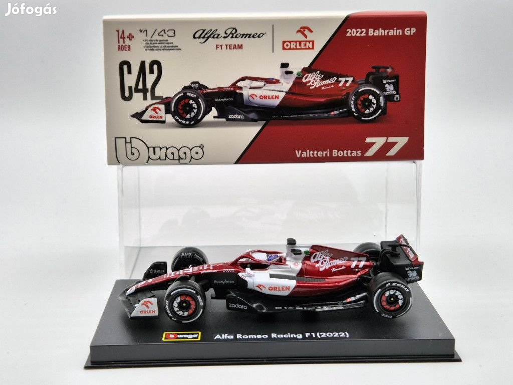 Alfa Romeo F1 C43 #77 (2022) Bahrain GP - Valtteri Bottas - Bburago -