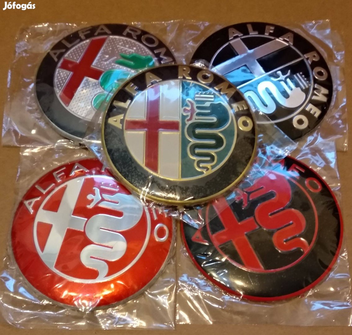 Alfa Romeo új fém 74 mm-es embléma (első / hátsó logó) több színben