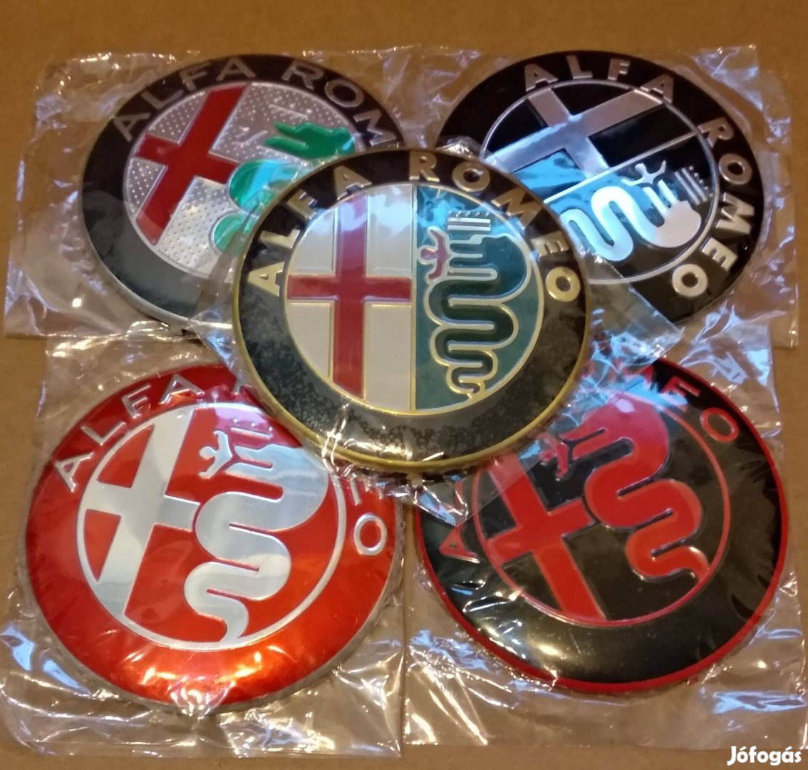 Alfa Romeo új fém 74 mm-es embléma (első / hátsó logó) több színben