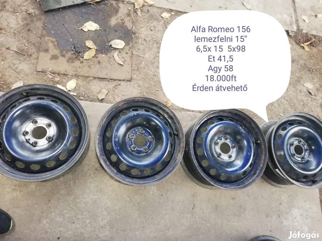 Alfa romeo lemezfelni 15''