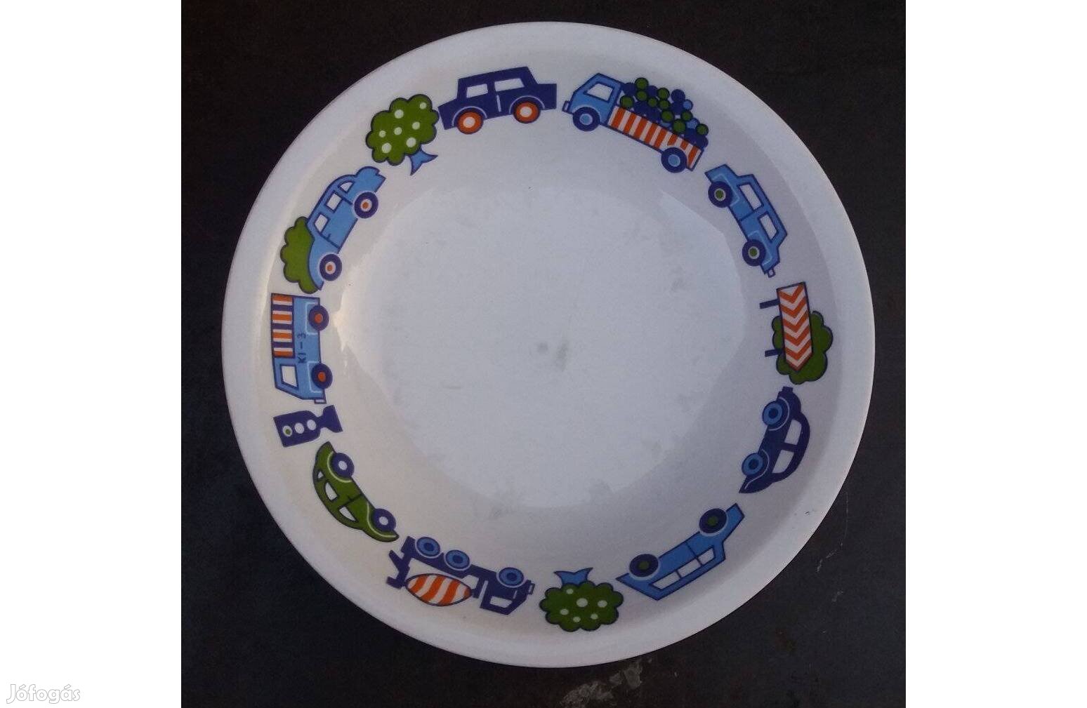 Alföld porcelán autós gyermek tányér debreceni átad v. gls is