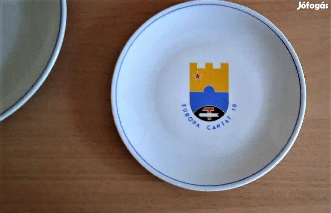 Alföldi limitált 10. Europa Cantat (1988) porcelán tányérkészlet 13 db