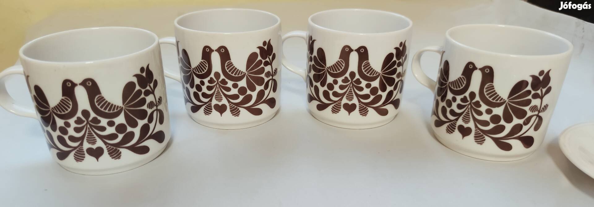 Alföldi porcelán barna madaras bögrék