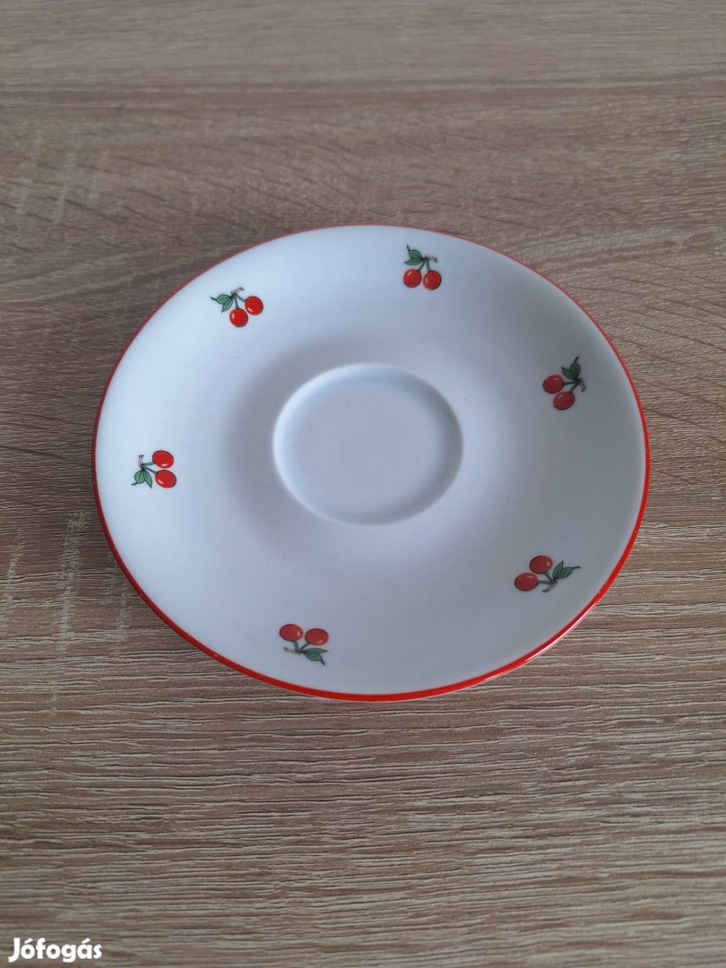 Alföldi porcelán cseresznyés / meggyes csészealj / kistányér