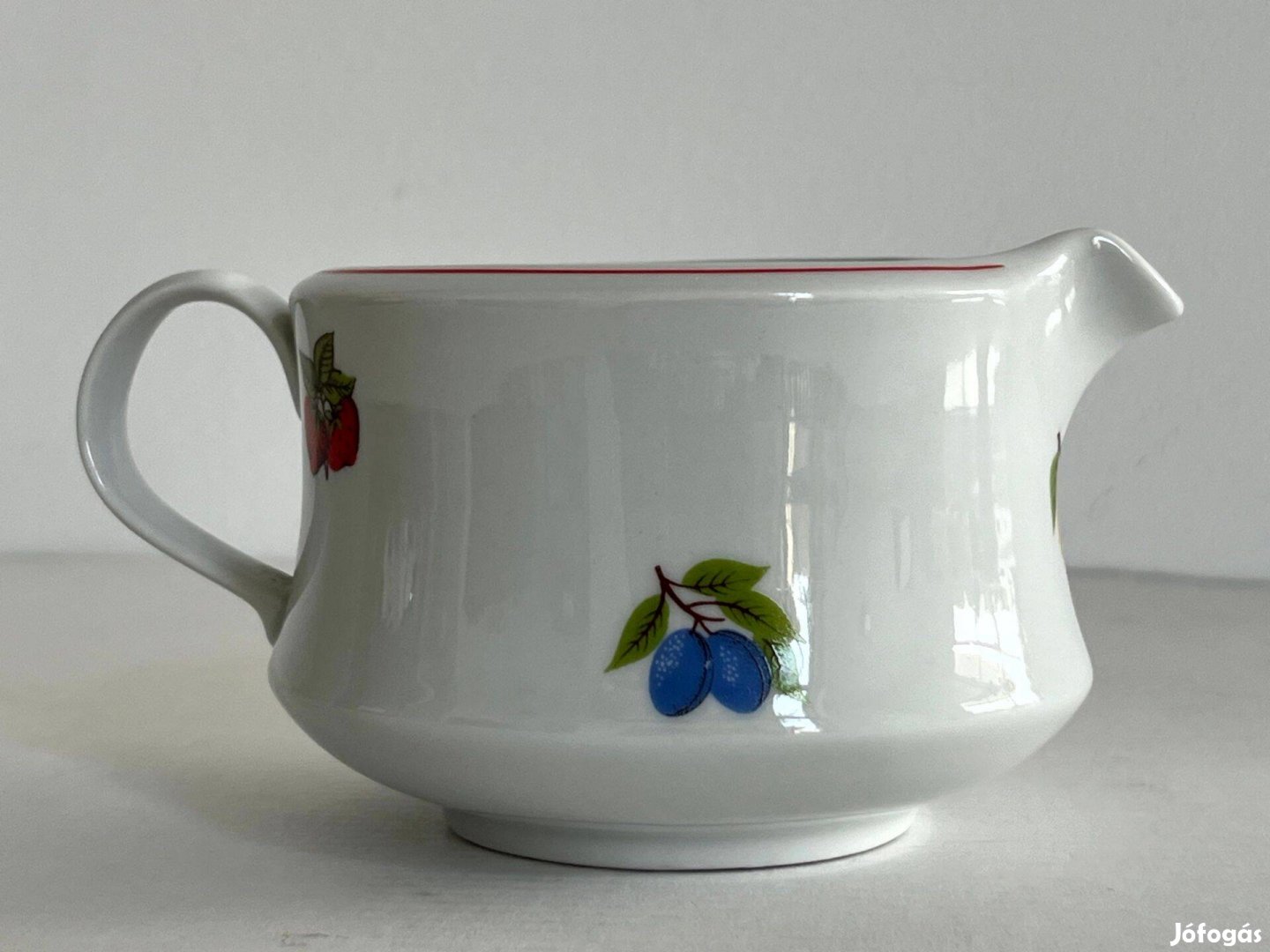 Alföldi porcelán gyümölcsös, gyümölcs mintás tejszínes, szószos kiöntő