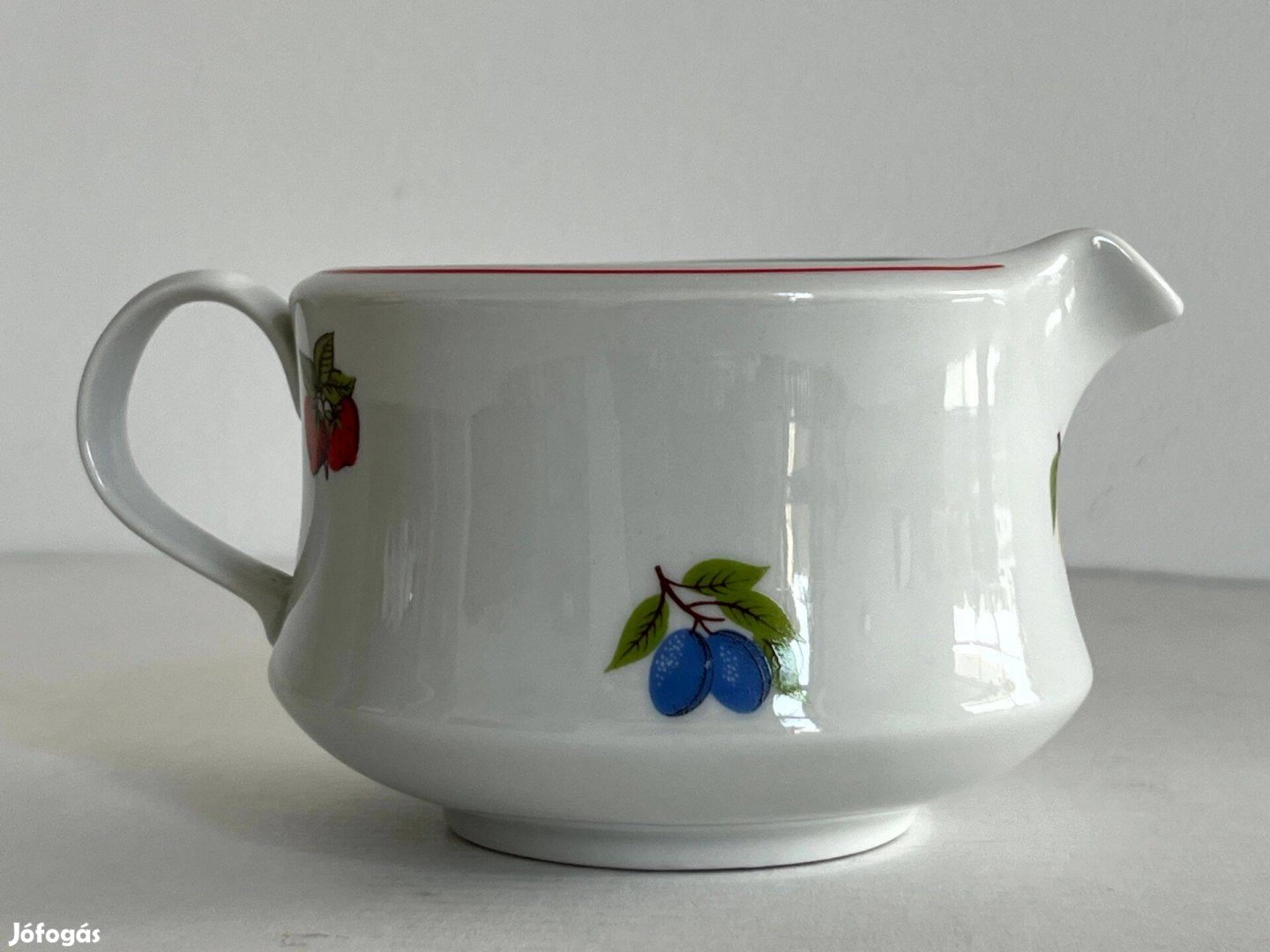 Alföldi porcelán gyümölcsös, gyümölcs mintás tejszínes, szószos kiöntő