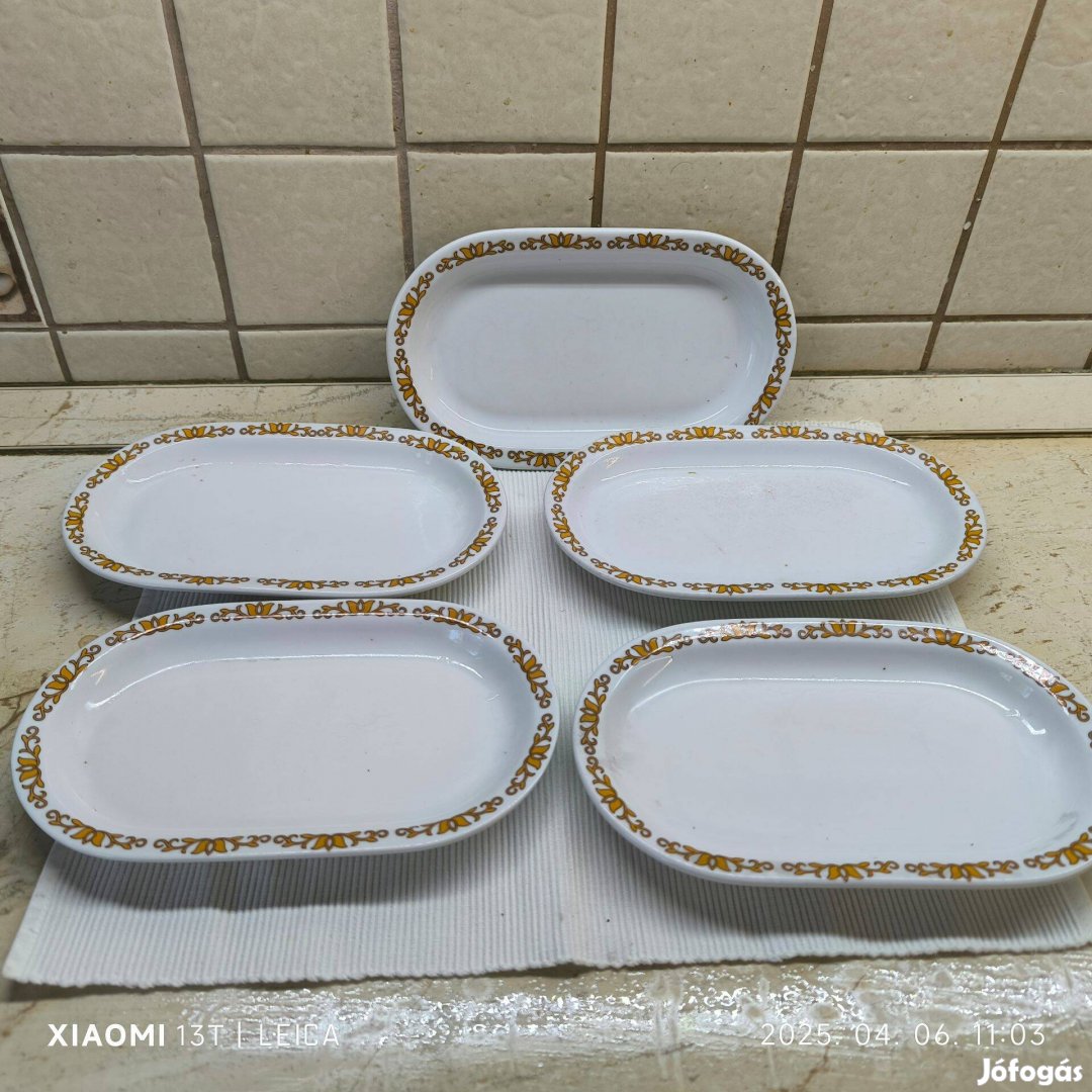 Alföldi porcelán halas tányér,virslis tányér , ovális kínáló 5 db elad