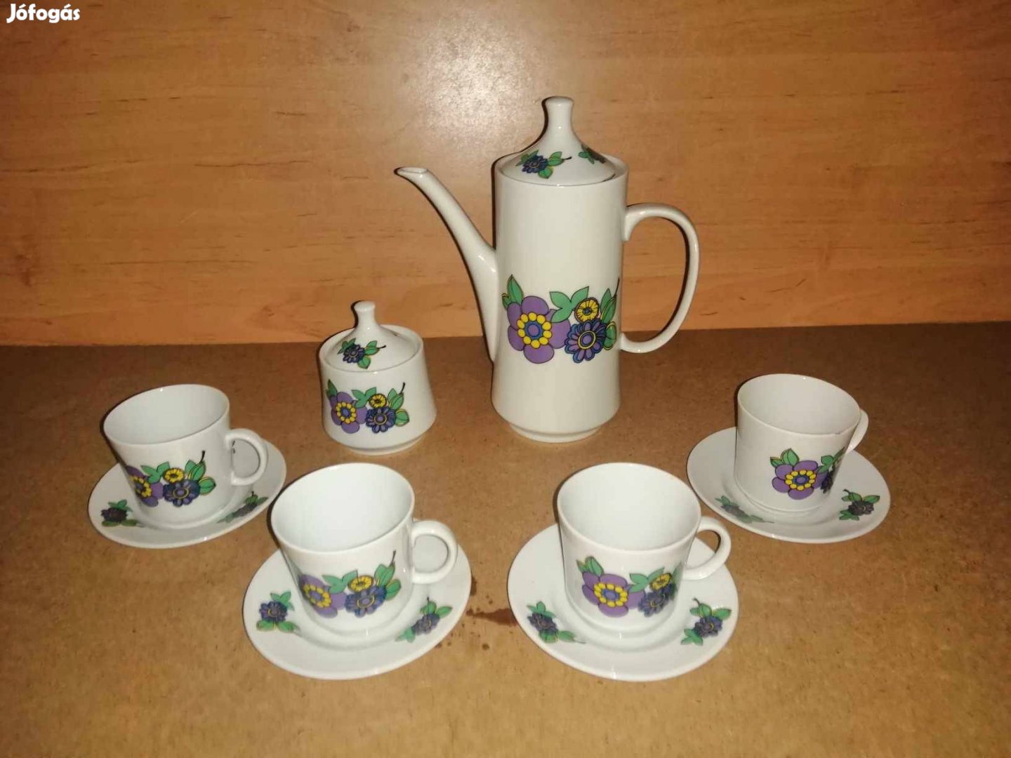 Alföldi porcelán hippi mintás kávés készlet