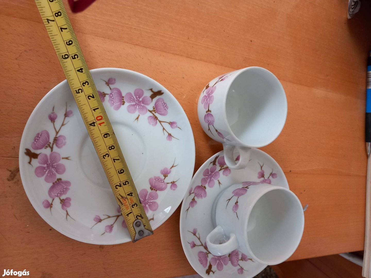 Alföldi porcelán kávés szett két főre barackvirág minta