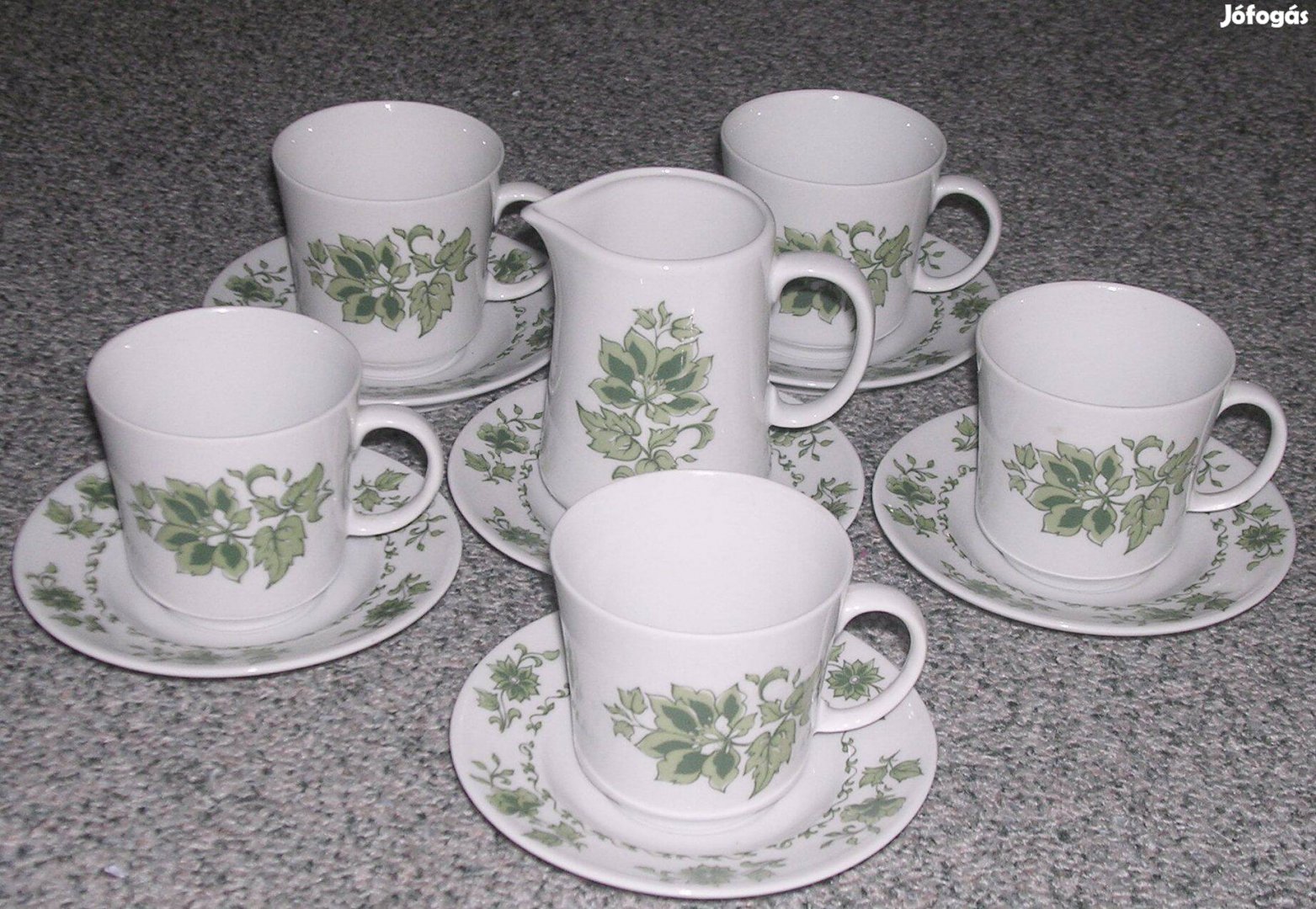 Alföldi porcelán kávéskészlet. 5 személyes, 12 darabos