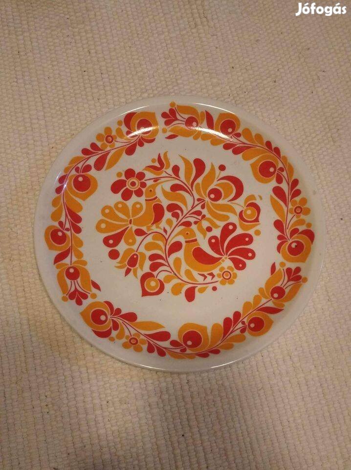 Alföldi porcelán tányér fali dísz. Népi motívumokkal