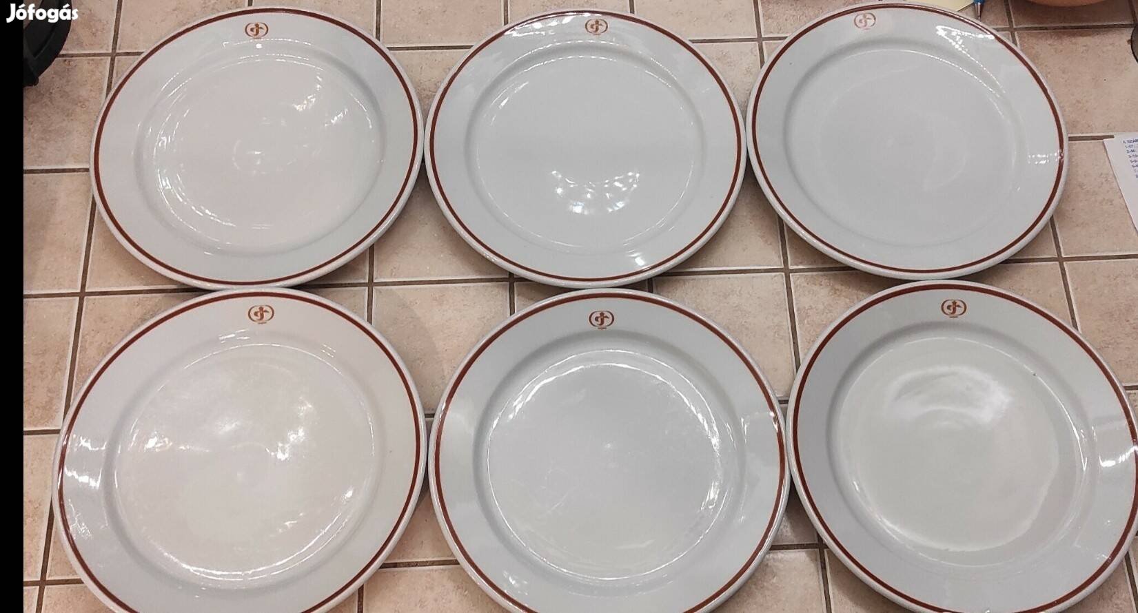 Alföldi taverna jelzésű porcelán 23,5 cm-es lapostányér ( 6 db. )