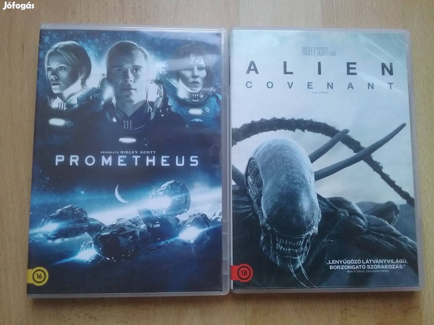 Alien- Prometheus és Alien- Covenant . Szinkronizált dvd-k