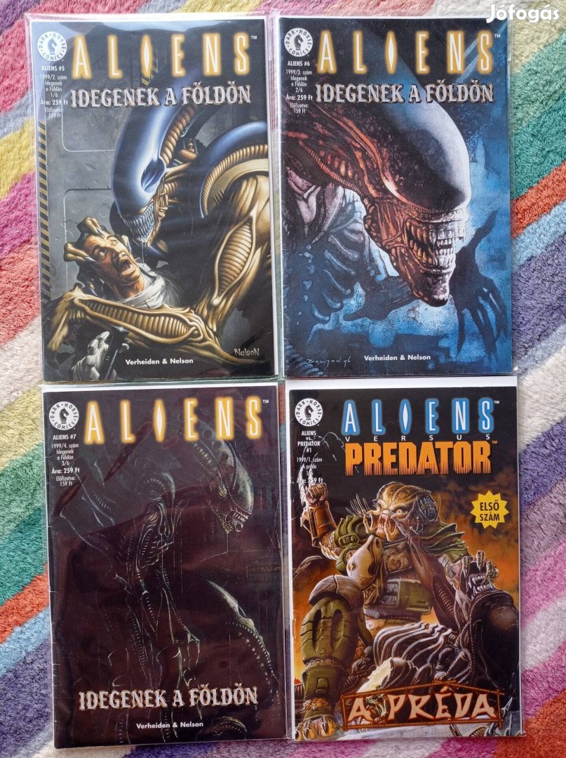 Aliens - Idegenek a Földön 1-3. + Avp - Préda 1. ajándék képregény