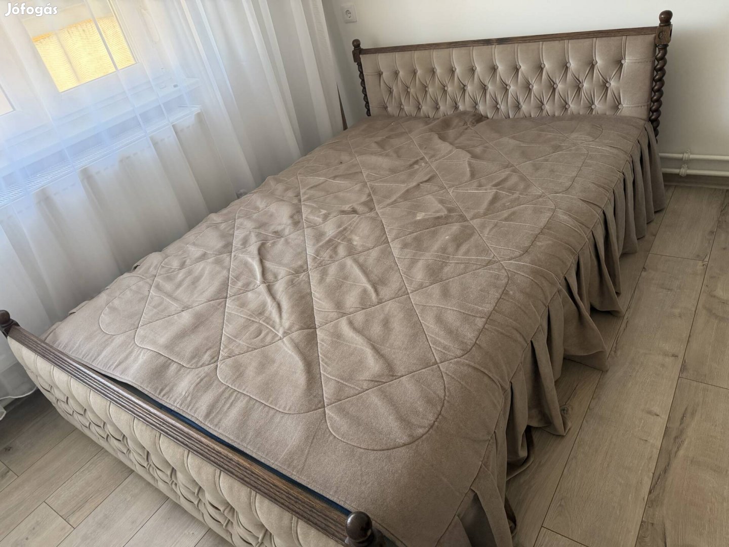 Alig használt francia ágy barna