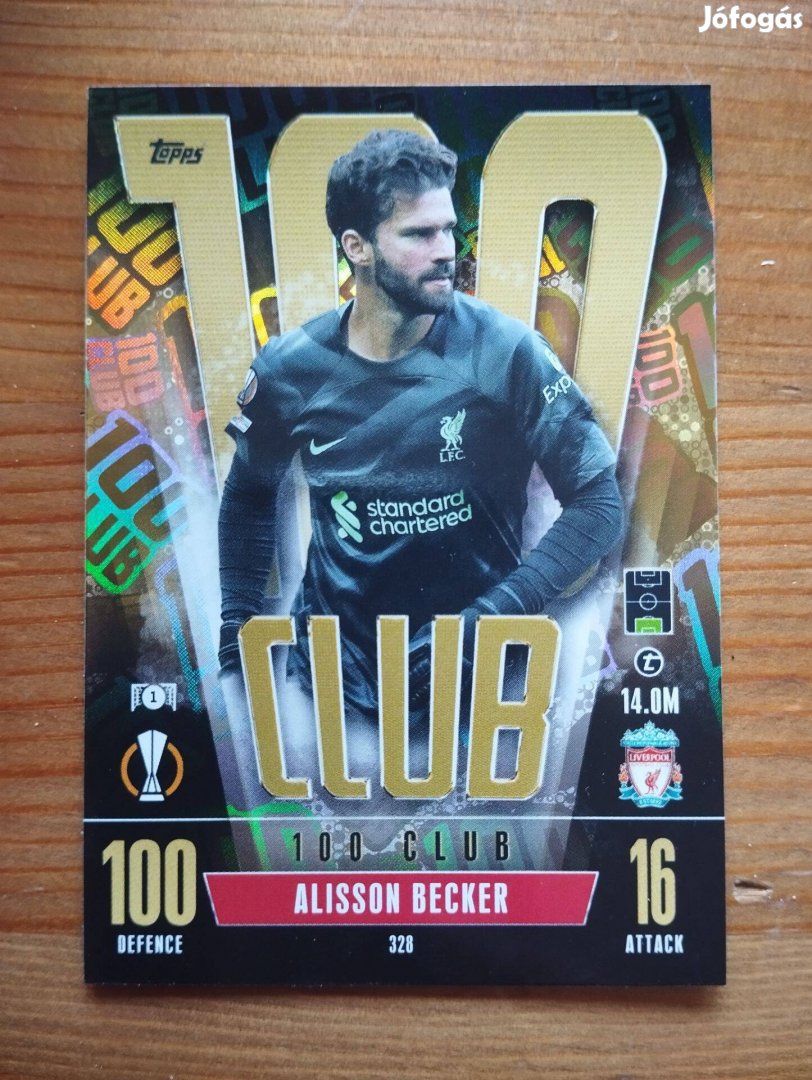 Alisson (Liverpool) 100 Club Bajnokok Ligája Extra 2023 kártya