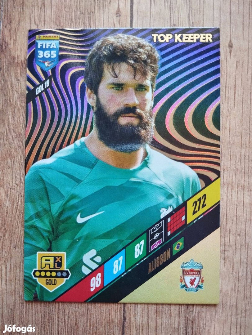 Alisson (Liverpool) FIFA 365 2024 GOLD Top Keeper focis kártya