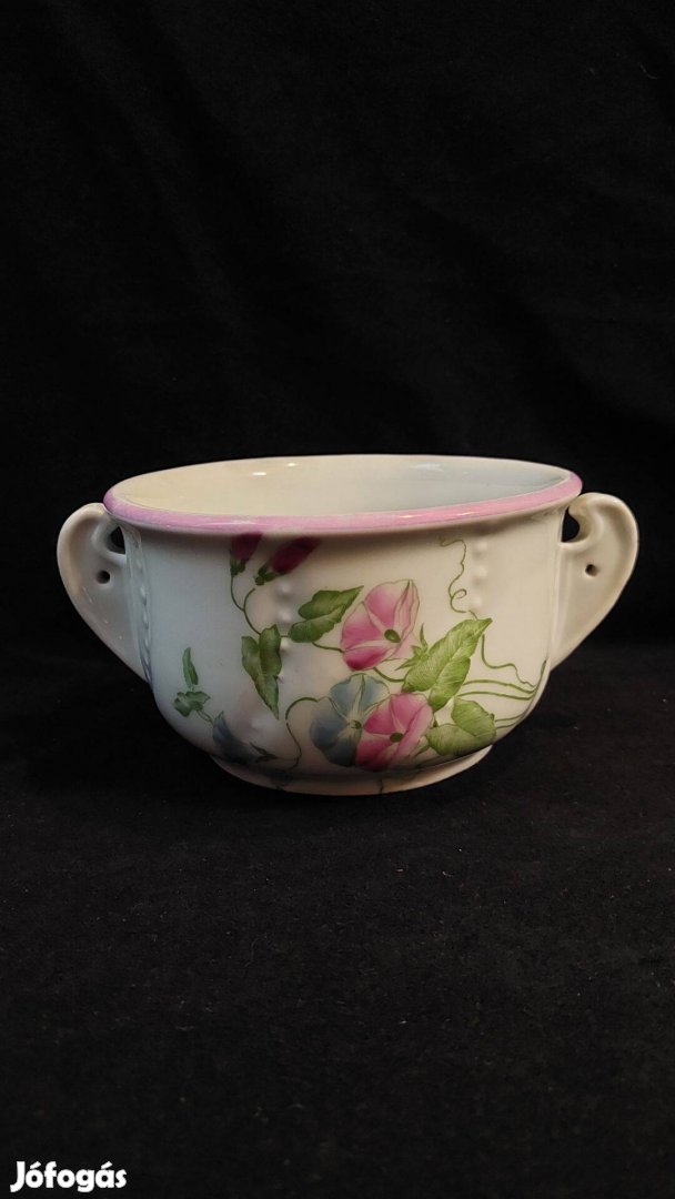 Alján is festett antik gyűjteményes kétfülű csésze