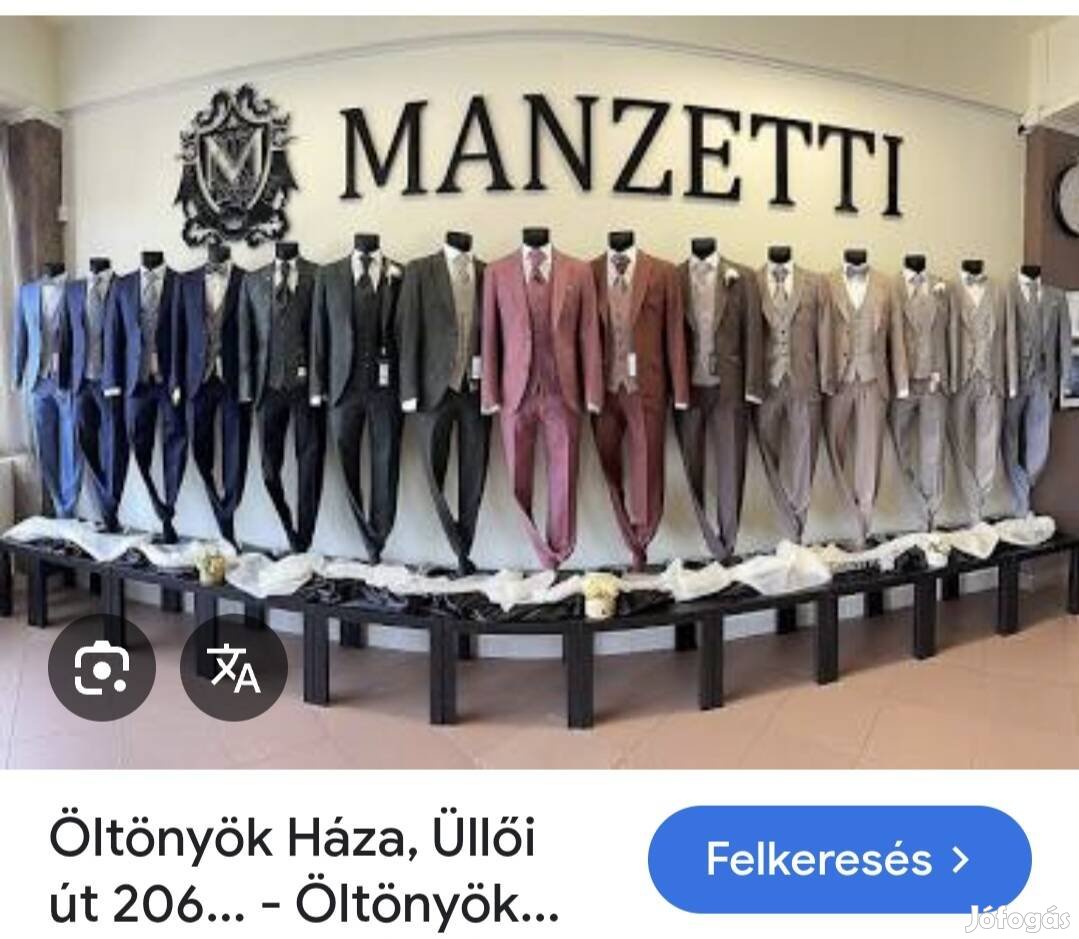 Alkalmi férfi öltöny Manzetti Bp. 17.ker