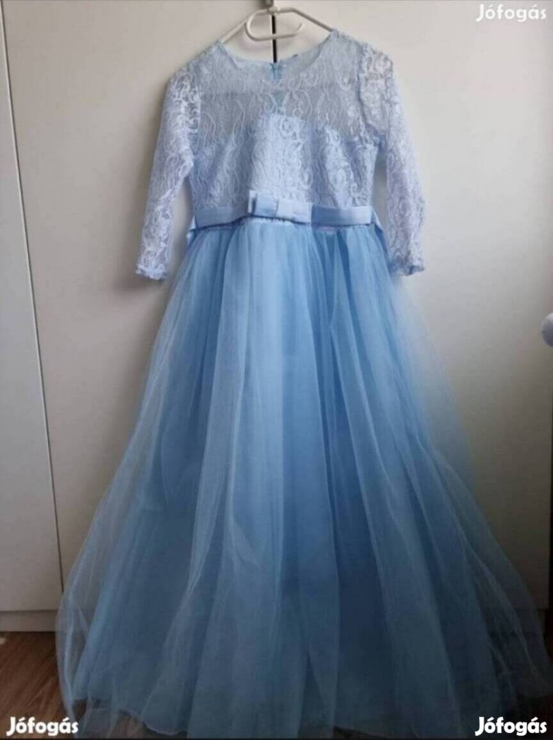 Alkalmi ruha, koszorúslányruha, 10 évesre kék